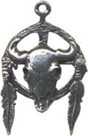 Picture of 5078   Skull Medicine Wheel Pendant 