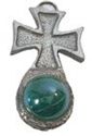 Picture of 6128   Iron Cross Marble Pendant 