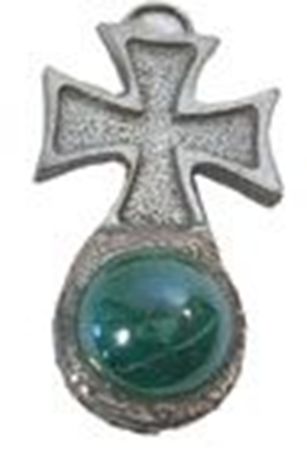 Picture of 6128   Iron Cross Marble Pendant 