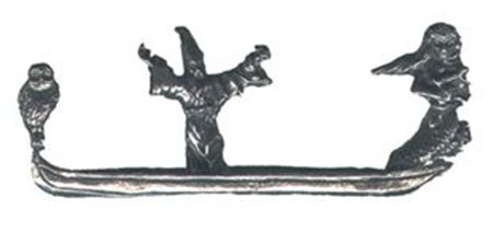 Picture of E5105   Wizard in Boat Figurine 