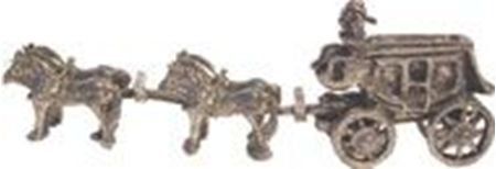 Picture of H8044   Stagecoach with Horses Figurine 