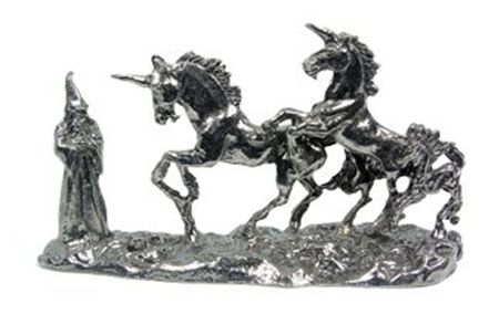 Picture of I8502   3 Unicorns with Wizard Figurine 